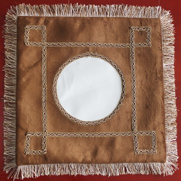欧式咖啡色圆形抱枕(图1)